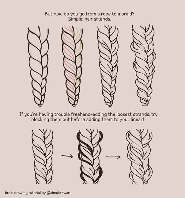 tutorial • drawing braids